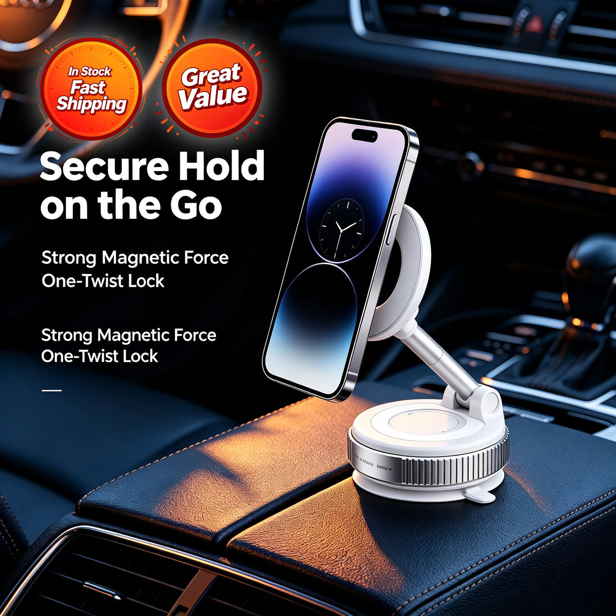 MagGrip Pro Magnetic Suction Phone Mount